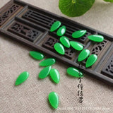 5pc Green Jade Water Drop Pendant Necklace DIY Men Lucky Amulet