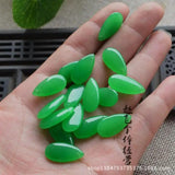 5pc Green Jade Water Drop Pendant Necklace DIY Men Lucky Amulet