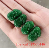 Green Jade Money Pixiu Pendant Jadeite Emerald DIY Jewelry