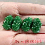 Green Jade Money Pixiu Pendant Jadeite Emerald DIY Jewelry