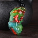 Natural Colour Jade Pixiu Dragon Pendant Necklace Jewellery