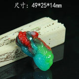 Natural Colour Jade Pixiu Dragon Pendant Necklace Jewellery
