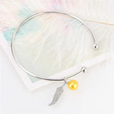 Sterling Silver 925 Feather Pendant Necklace for Women