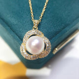 Freshwater Pearl Necklace Classic Pendant Clavicle Chain