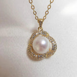 Freshwater Pearl Necklace Classic Pendant Clavicle Chain