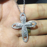 Vintage Cross Chocker Necklace AAAAA Zircon Filled for Women