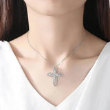 Vintage Cross Chocker Necklace AAAAA Zircon Filled for Women