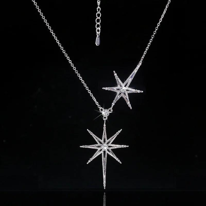 Lab Diamond Pendant Filled Wedding Necklace