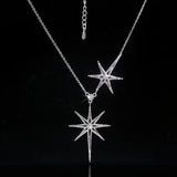 Lab Diamond Pendant Filled Wedding Necklace