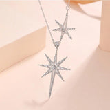 Lab Diamond Pendant Filled Wedding Necklace