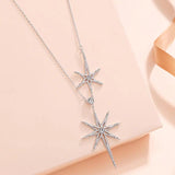 Lab Diamond Pendant Filled Wedding Necklace