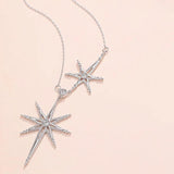 Lab Diamond Pendant Filled Wedding Necklace