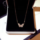 925 Silver Butterfly Pendant Chain Necklace for Women