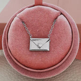 Envelop Love Letter Silver Necklaces for Women