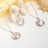 925 Sterling Silver Necklace Freshwater Pearl Pendant