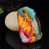 Hetian Jade Vase Ruyi Pendant Charms Sweater Chain Couple