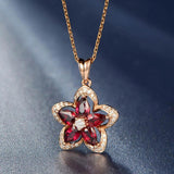 Classic Red Ruby Pendant Necklace Gemstone Silver 925 Jewelry