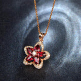 Classic Red Ruby Pendant Necklace Gemstone Silver 925 Jewelry