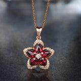 Classic Red Ruby Pendant Necklace Gemstone Silver 925 Jewelry
