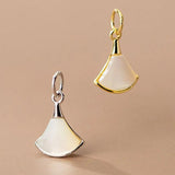 925 Silver Ginkgo Leaf Necklace Earring Charm DIY Jewelry Making