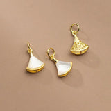 925 Silver Ginkgo Leaf Necklace Earring Charm DIY Jewelry Making