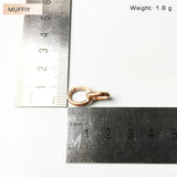 Spring Buckle Pendant Carrier 925 Sterling Silver Golden Rose Fine Jewelry