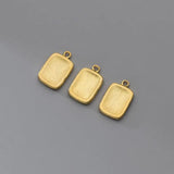 TrustDavis 925 Sterling Silver Rectangle Pendant DIY Necklace Accessories