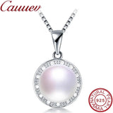 925 Silver Freshwater Pearl Necklace Pendant for Women
