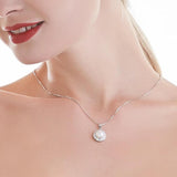 925 Silver Freshwater Pearl Necklace Pendant for Women