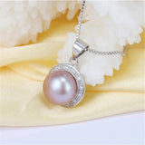 925 Silver Freshwater Pearl Necklace Pendant for Women