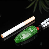 Green Jade Cicada Pendant Necklace Chinese Jadeite Amulet