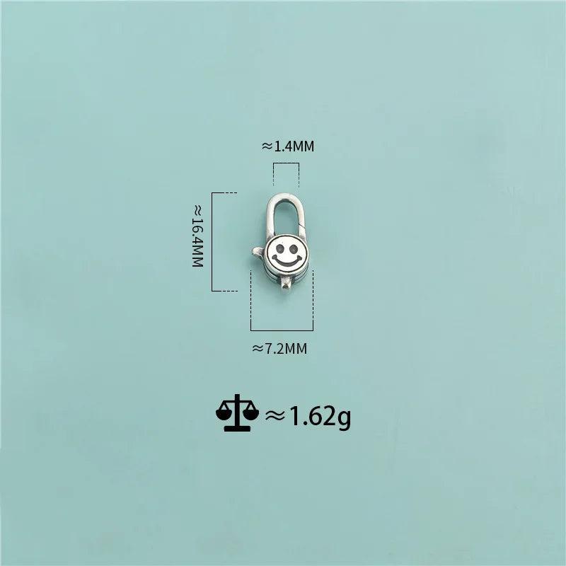 TrustDavis 925 Silver Necklace Smile Irregular Pendant
