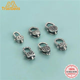TrustDavis 925 Silver Necklace Smile Irregular Pendant