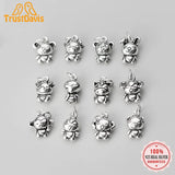TrustDavis 925 Sterling Silver Zodiac Charm Pendant DIY Jewelry