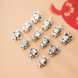 TrustDavis 925 Sterling Silver Zodiac Charm Pendant DIY Jewelry