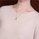 Silver Hetian Jade Safety Buckle Pendant Cloisonne Phoenix Tail Necklace