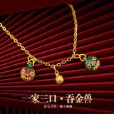 PD13 24KT Fortune Gobbler Pendant Charm Gift for Woman Girl Mother