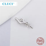 925 Silver Zircon Pendant Mounting for 7-8mm Pearl DIY Jewelry SP442SB