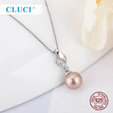 925 Silver Zircon Pendant Mounting for 7-8mm Pearl DIY Jewelry SP442SB