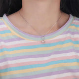 925 Silver Zircon Pendant Mounting for 7-8mm Pearl DIY Jewelry SP442SB
