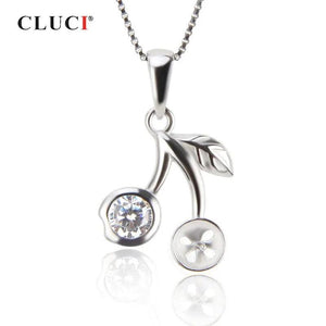925 Silver Pearl Ring Mounting Leaf Charms Pendant