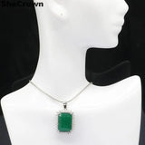 Red Ruby Green Emerald CZ Jewelry Set for Birthday