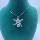 8-9mm Natural Freshwater Pearl Pendant Necklace