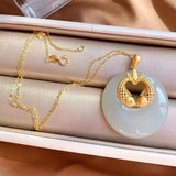 Vintage Ethnic Chinese Style Sterling Silver Gilding Necklace