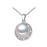 Freshwater Pearl Pendant Necklace 925 Sterling Silver Jewelry Gift