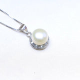 Freshwater Pearl Pendant Necklace 925 Sterling Silver Jewelry Gift