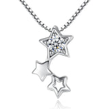 925 Silver Plated Women Necklaces Zircon Clavicle Chain Jewelry
