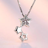 925 Silver Plated Women Necklaces Zircon Clavicle Chain Jewelry
