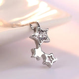 925 Silver Plated Women Necklaces Zircon Clavicle Chain Jewelry