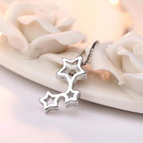 925 Silver Plated Women Necklaces Zircon Clavicle Chain Jewelry